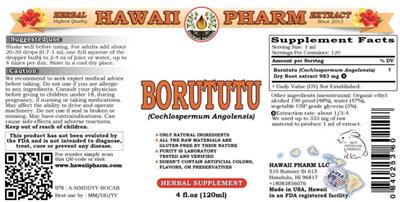 Hawaii Pharm Borututu product packaging