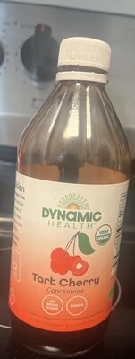 Dynamic Health Tart Cherry Concentrate source label used in the packaging illustration