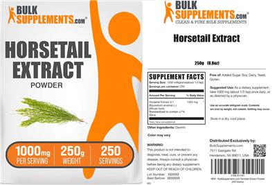 BulkSupplements.com Horsetail Extract Powder 1000 mg product packaging