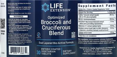 Life Extension Optimized Broccoli and Cruciferous Blend product packaging