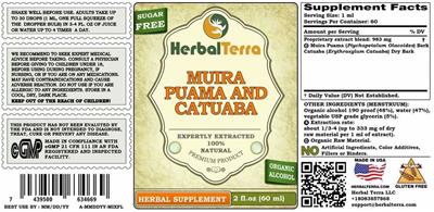 Herbal Terra Muira Puama and Catuaba product packaging