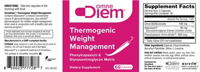 OmneDiem Thermogenic Weight Management product packaging
