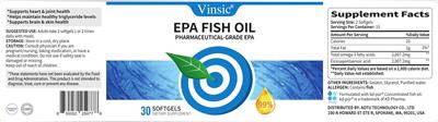 Vinsic EPA Fish Oil product packaging