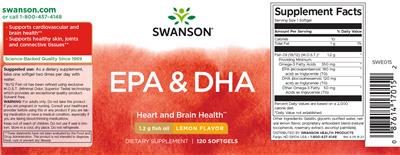 Swanson EPA & DHA Lemon Flavor source label used in the packaging illustration