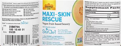 Country Life Maxi-Skin Rescue product packaging
