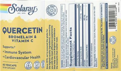Solaray Quercetin Bromelain & Vitamin C product packaging