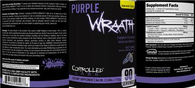 Controlled Labs Purple Wraath Juicy Grape source label used in the packaging illustration