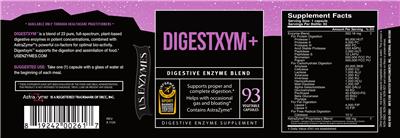 U.S. Enzymes Digestxym+ source label used in the packaging illustration