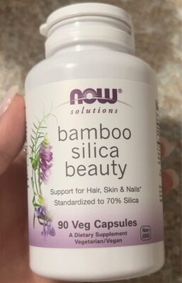 NOW Solutions Bamboo Silica Beauty source label used in the packaging illustration