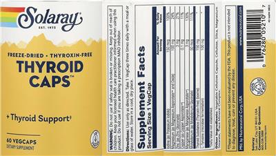 Solaray Thyroid Caps product packaging