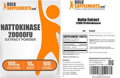 BulkSupplements.com Nattokinase product packaging