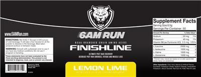 6AM Run FinishLine Lemon Lime source label used in the packaging illustration