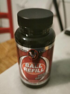 Vigor Labs Ball Refill source label used in the packaging illustration