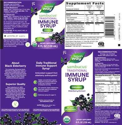 Nature's Way Sambucus Traditional Immune Syrup product packaging