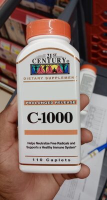 21st Century C 1000 mg source label used in the packaging illustration