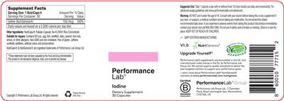 Performance Lab Iodine source label used in the packaging illustration