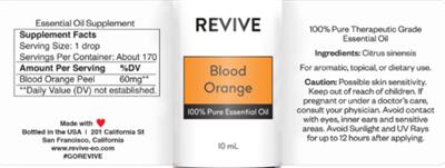 Revive Blood Orange source label used in the packaging illustration