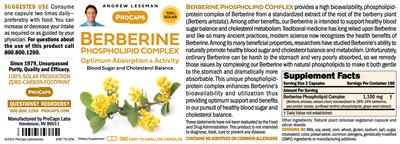 ProCaps Berberine Phospholipid Complex source label used in the packaging illustration