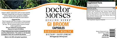 Doctor Morse's Healing Herbs GI Broom Capsules 450 mg product packaging