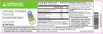 Herbalife Nutrition Ultimate Prostate Formula source label used in the packaging illustration