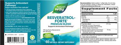 Nature's Way Resveratrol-Forte 175 mg product packaging