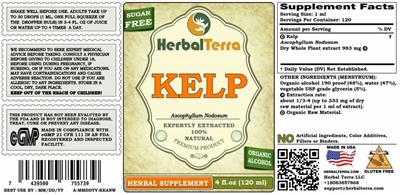 Herbal Terra Kelp product packaging