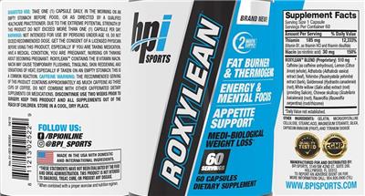 BPI Sports RoxyLean product packaging