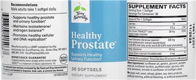 Terry Naturally Healthy Prostate source label used in the packaging illustration