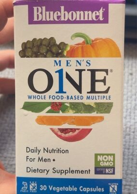 Bluebonnet One for Men source label used in the packaging illustration