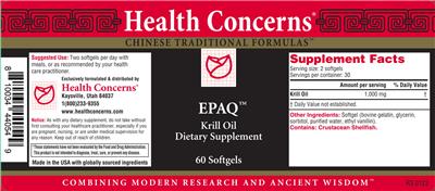 Health Concerns EPAQ source label used in the packaging illustration