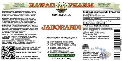 Hawaii Pharm Jaborandi Non-Alcohol product packaging