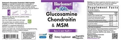Bluebonnet Glucosamine Chondroitin & MSM product packaging