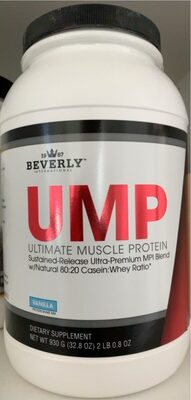 Beverly International UMP Vanilla source label used in the packaging illustration