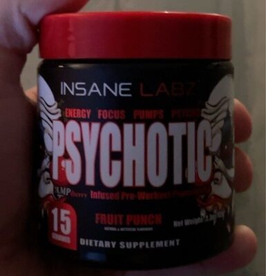Insane Labz Psychotic Fruit Punch source label used in the packaging illustration
