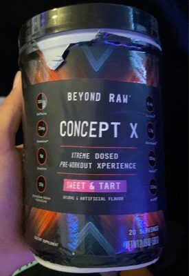 GNC Beyond Raw Concept X Sweet & Tart source label used in the packaging illustration