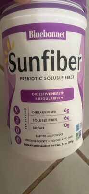 Bluebonnet Sunfiber Prebiotic Soluble Fiber product packaging