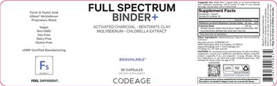 Codeage Full Spectrum Binder + source label used in the packaging illustration