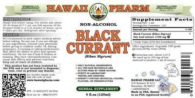 Hawaii Pharm Black Currant Non-Alcohol product packaging