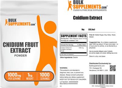 BulkSupplements.com Cnidium Fruit Extract Powder 1000 mg product packaging