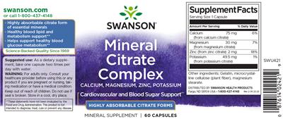 Swanson Mineral Citrate Complex source label used in the packaging illustration