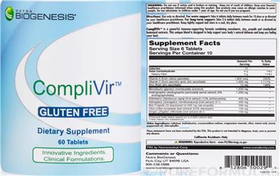 Nutra BioGenesis CompliVir product packaging