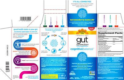 Country Life Gut Connection Cognitive Balance source label used in the packaging illustration