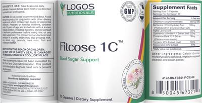 Logos Nutritionals Fitcose 1C source label used in the packaging illustration
