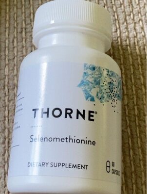 Thorne Selenium 200 mcg source label used in the packaging illustration