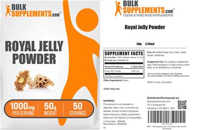BulkSupplements.com Royal Jelly Powder 1000 mg product packaging