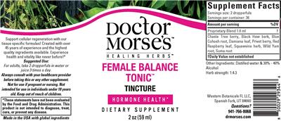 Doctor Morse's Healing Herbs Female Balance Tonic Tincture product packaging