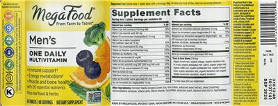 MegaFood Men's One Daily Multivitamin product packaging