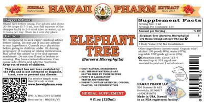 Hawaii Pharm Elephant Tree product packaging