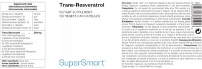 SuperSmart Trans-Resveratrol product packaging