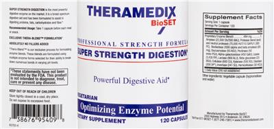 Theramedix BioSET Super Strength Digestion product packaging